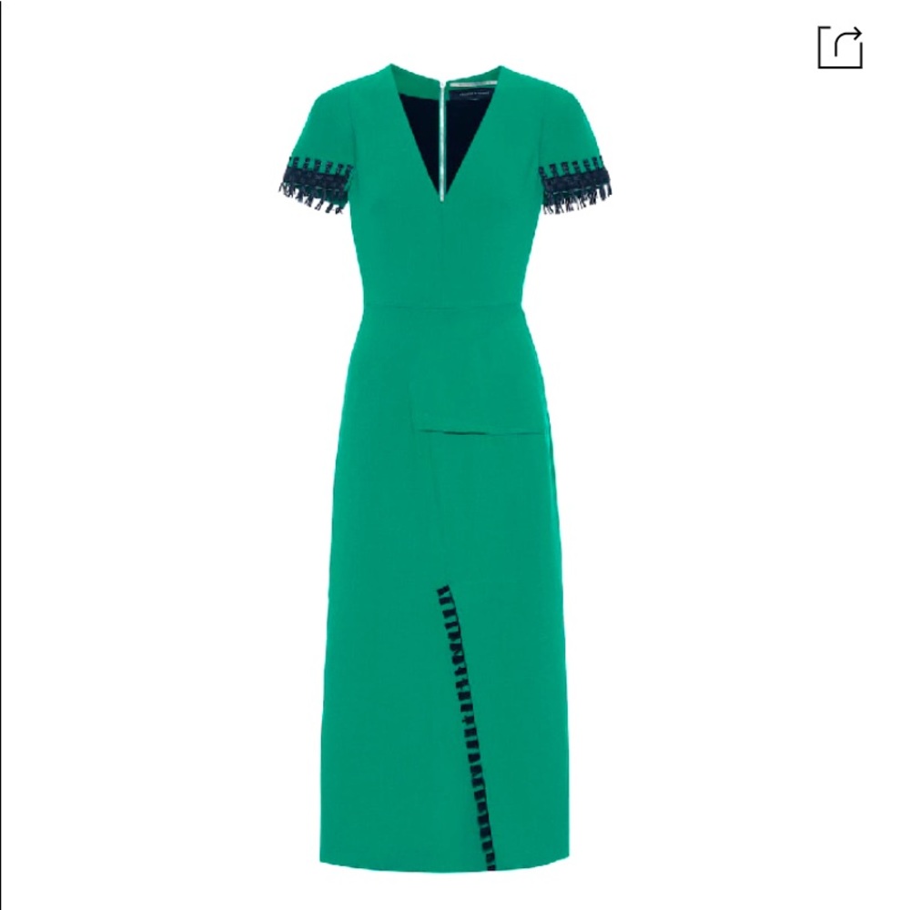 Emerald green Roland Mouret Fortana dress